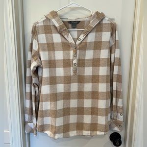 Hooded Flannel Pullover